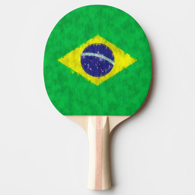 Brazil Oil Painting Drawing Ping Pong Paddle (Front)