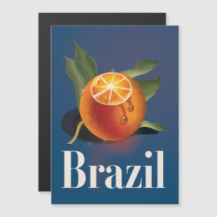 Brazil Oranges travel poster