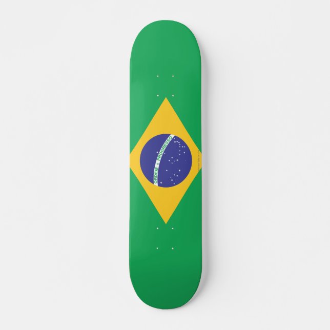 Brazil Plain Flag Skateboard (Front)