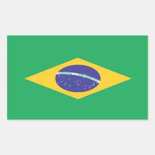Brazil Plain Flag Sticker