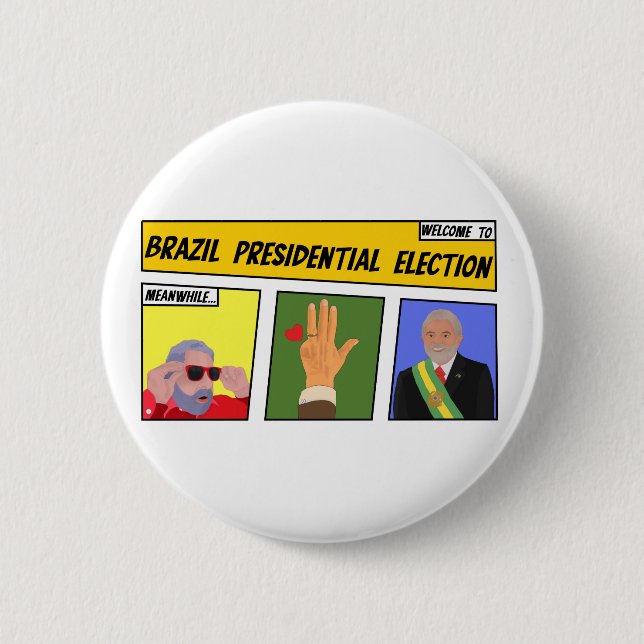 Brazil Presidential Election 2 Inch Round Button (Front)