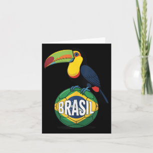 Brazil Pride Flag Brasil Toucan Soccer Ball Footba Card
