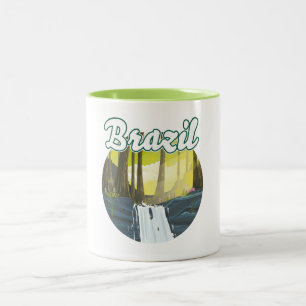 Brazil Rainforest logo Two-Tone Coffee Mug