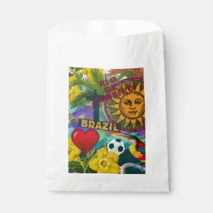 Brazil Rio de Janiero Sun Travel Colourful Art Favour Bag