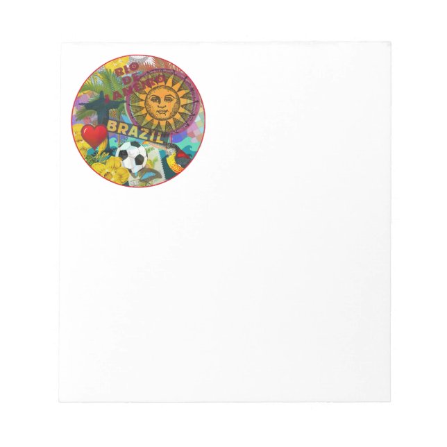 Brazil Rio de Janiero Sun Travel Colourful Art Notepad (Front)