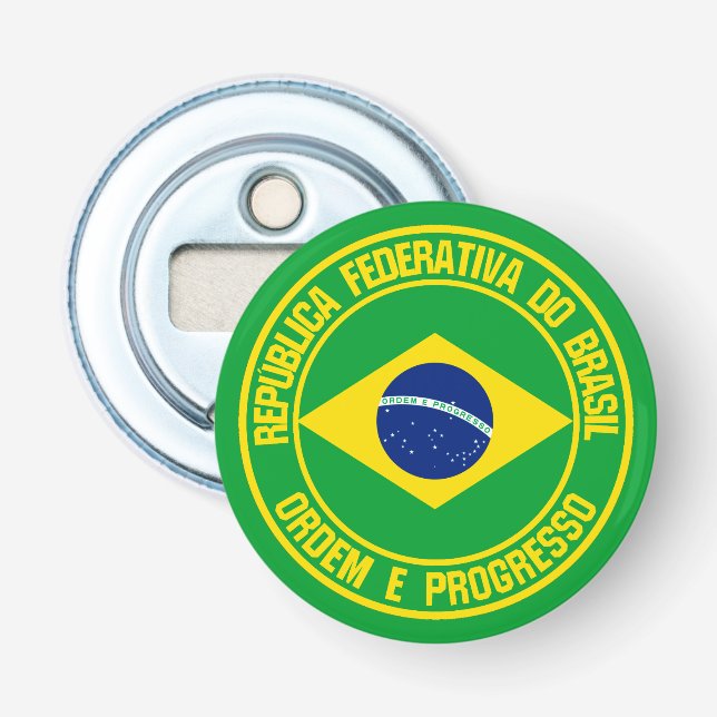 Brazil Round Emblem Bottle Opener (Front)