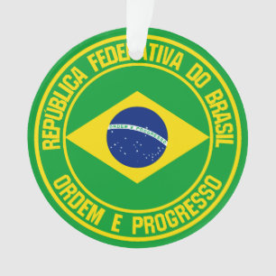 Brazil Round Emblem Ornament
