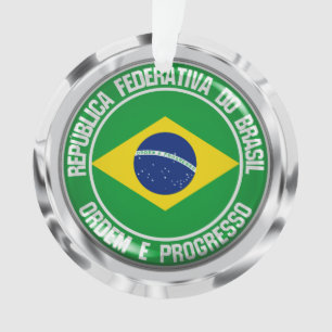 Brazil Round Emblem Ornament