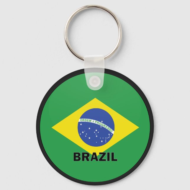 Brazil Roundel quality Flag Keychain (Front)