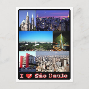 Brazil - Sao Paulo - I Love - Postcard