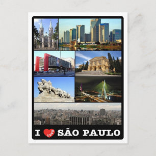 Brazil - Sao Paulo - I Love - Postcard