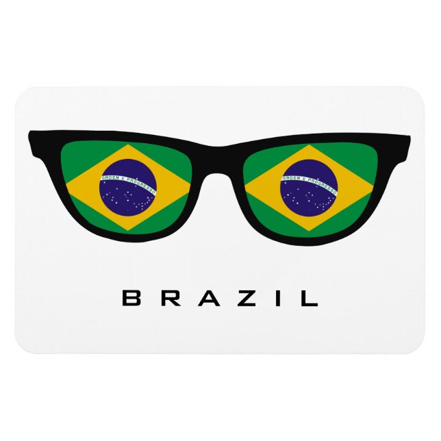 Brazil Shades custom text & colour magnet (Horizontal)