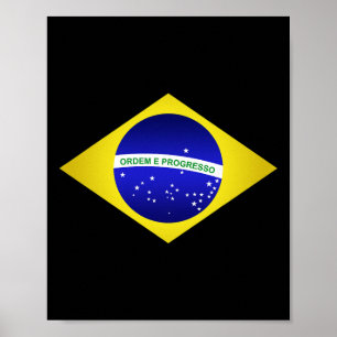 Brazil Shirt Brazilian Soccer Footll Brazilian Fla Poster