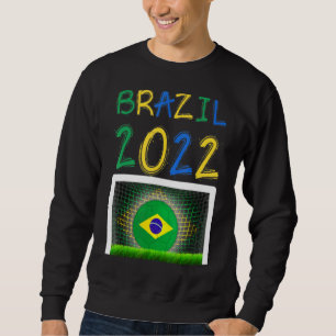 Brazil Soccer 2022 Brazilian Flag Futebol Graphic Sweatshirt