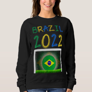 Brazil Soccer 2022 Brazilian Flag Futebol Graphic Sweatshirt