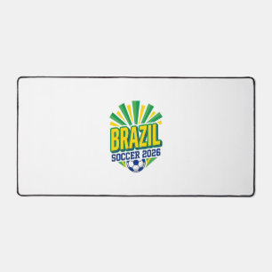 Brazil Soccer 2026 Soccer Bold Country Typography Desk Mat