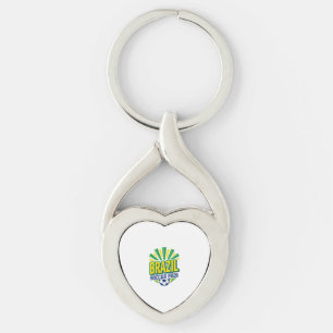 Brazil Soccer 2026 Soccer Bold Country Typography  Keychain