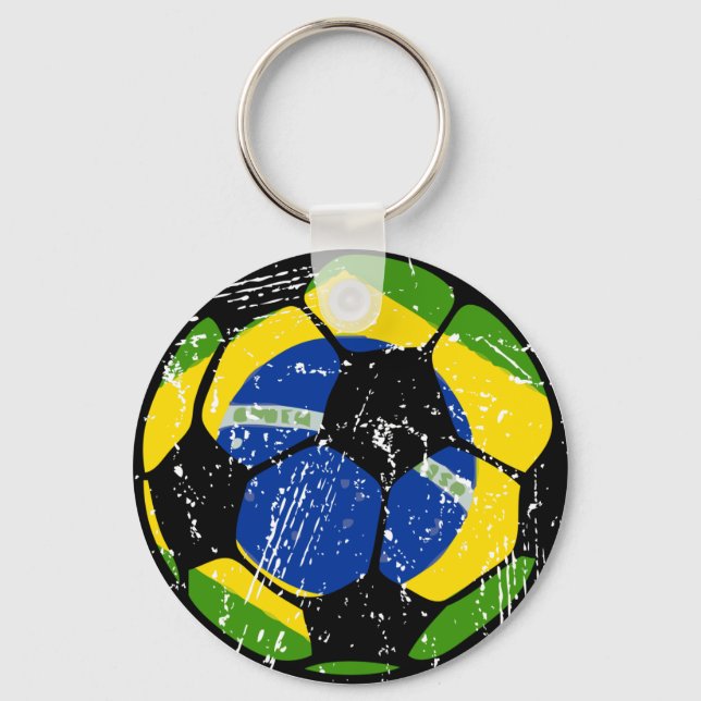 Brazil Soccer Ball Keychain (Front)