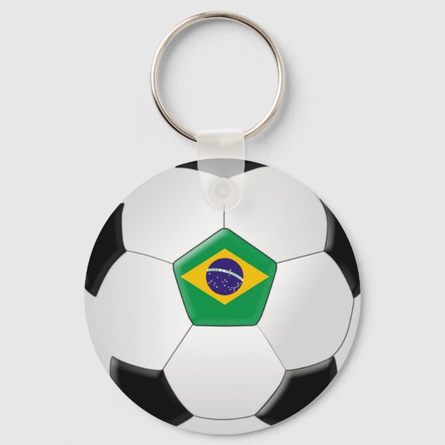 Brazil Soccer Ball Keychain (Front)