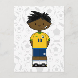 Brazil Soccer Boy Postcard