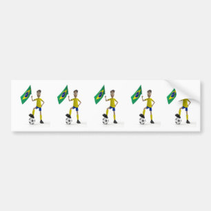 Brazil soccer bumper sticker