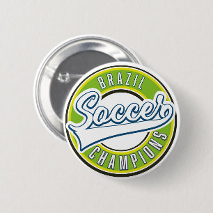 Brazil Soccer Champions 2 Inch Round Button