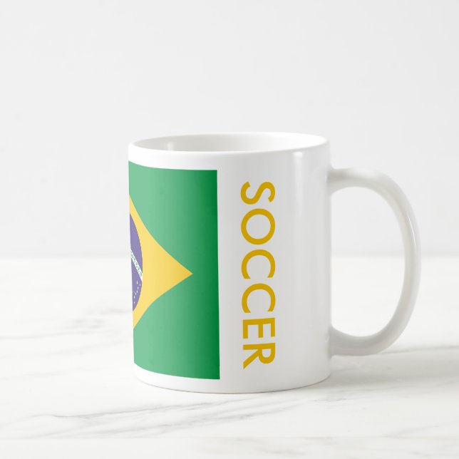 BRAZIL SOCCER COFFEE MUG (Right)
