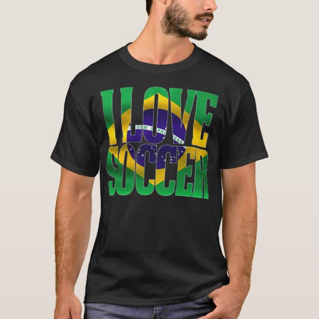 Brazil Soccer Design Brazil soccer fan  T-Shirt (Front)