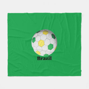 Brazil Soccer Fleece Blanket