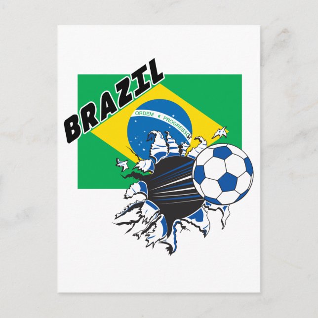 Brazil Soccer Gear Postcard (Front)