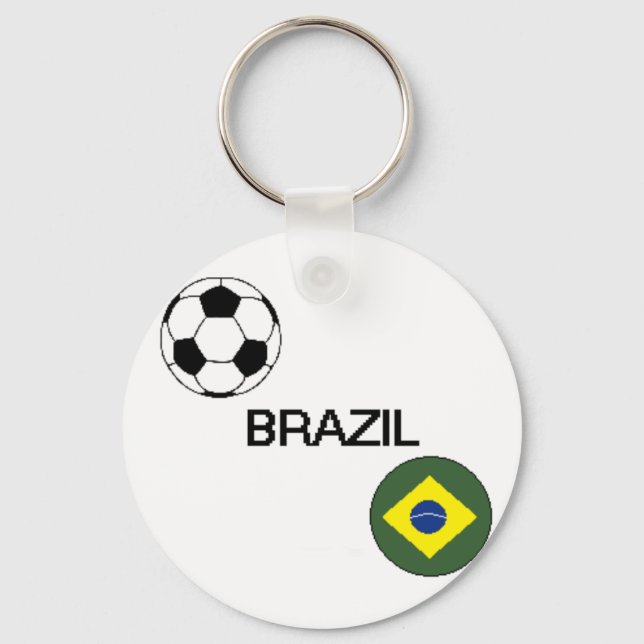 Brazil Soccer Keychain (Front)
