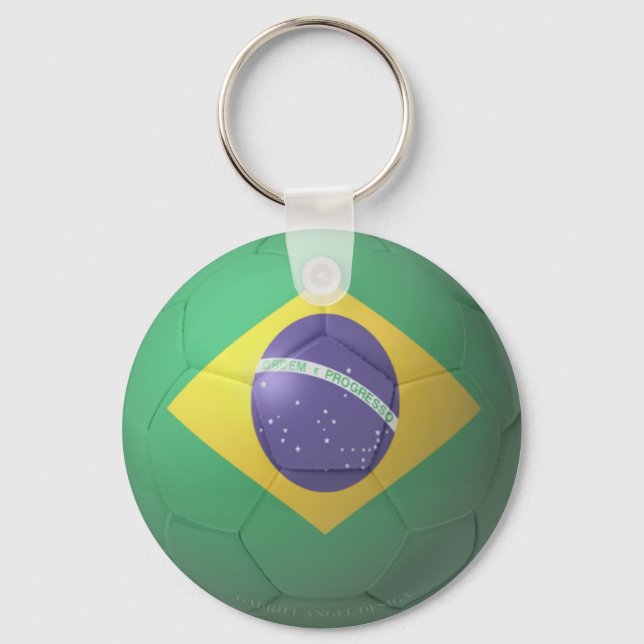 Brazil Soccer Keychain (Front)