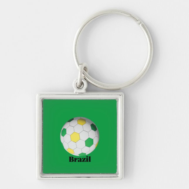 Brazil Soccer Keychain (Front)