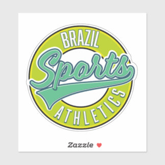 Brazil sports athletic logo in a vintage style.