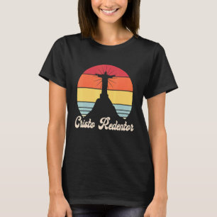 Brazil Sunrise Cristo Redentor Retro Rio De Janeir T-Shirt