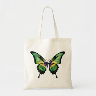 Brazil Swallowtail Butterfly Flag Sticker Tote Bag
