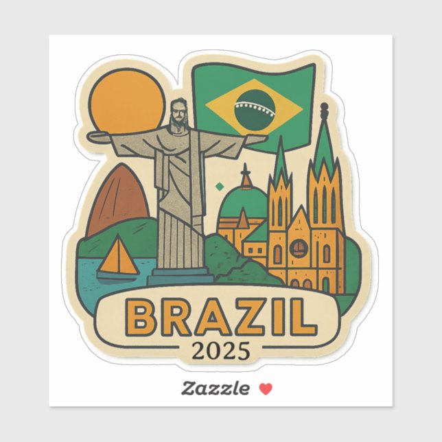 Brazil Travel Design with Custom Year (Sheet)