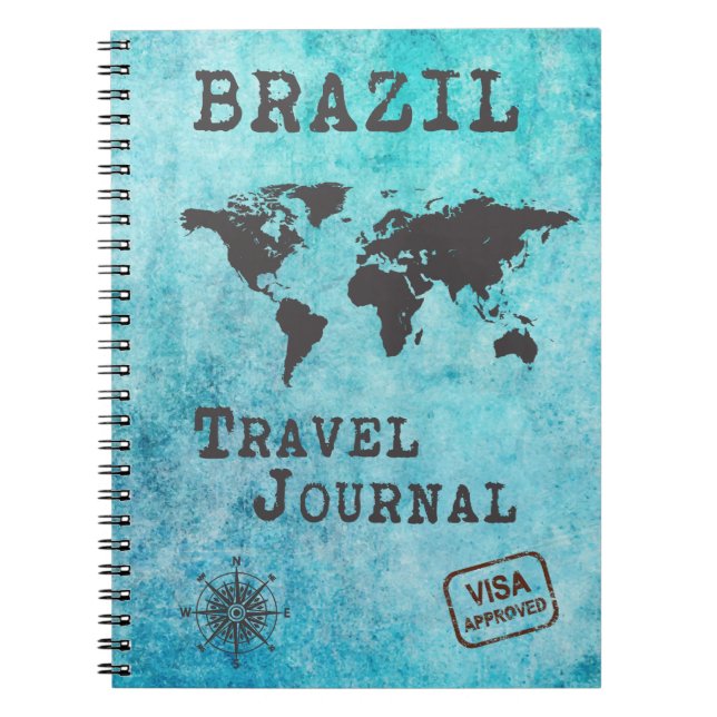 Brazil Travel Journal Vacation Trip Planner (Front)