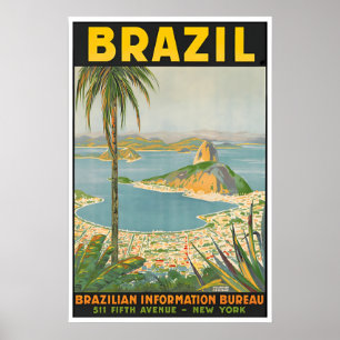 Brazil Travel Poster Rio De Janeiro Art Print