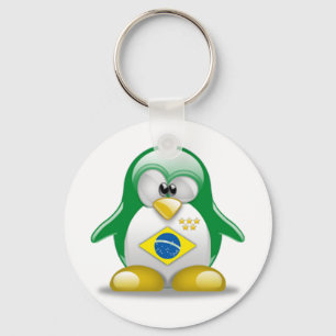Brazil Tux Keychain