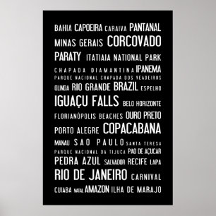 Brazil typographic poster