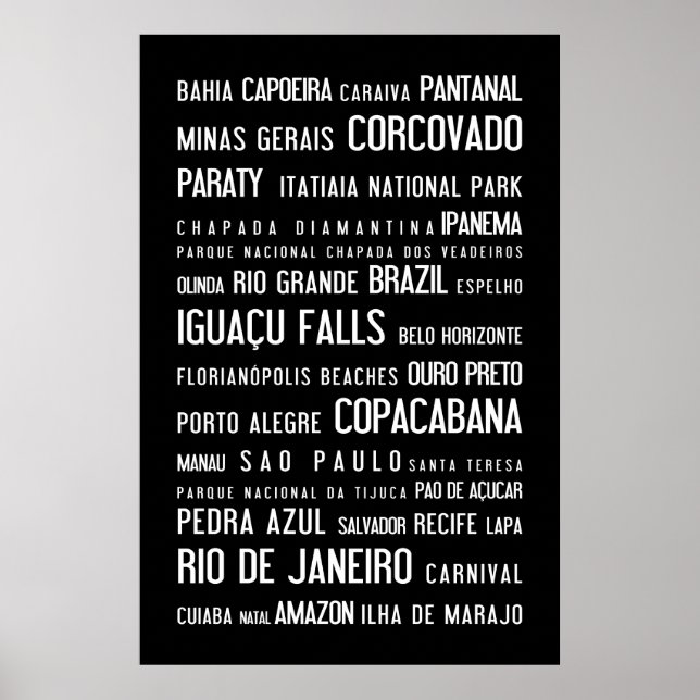 Brazil typographic poster (Front)