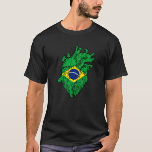 Brazil Veins Heart Brazilian Pride Brasil Brazilia T-Shirt