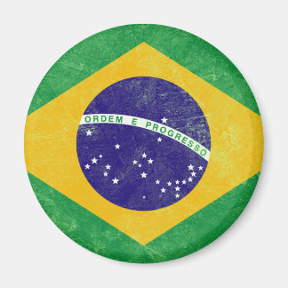 Brazil Vintage Flag Magnet