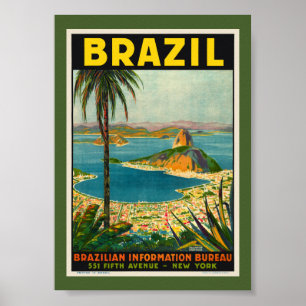 Brazil Vintage Travel Poster 1940