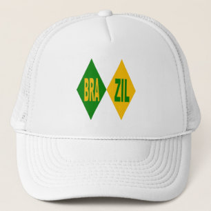 BRAZIL White Trucker Cap