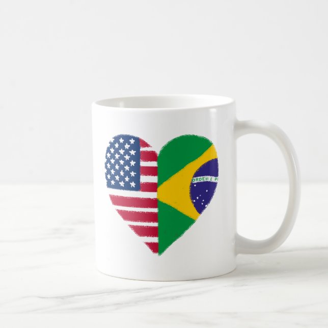 Brazilian American Love Coffee Mug (Right)