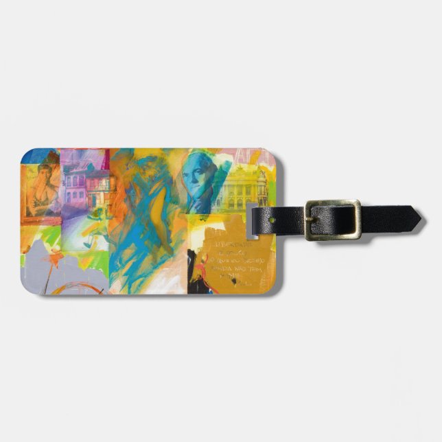 Brazilian Art Collage Luggage Tag (Front Horizontal)