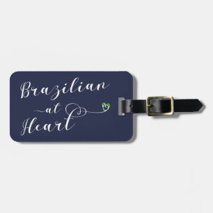 Brazilian At Heart Luggage Tag Template, Brasil