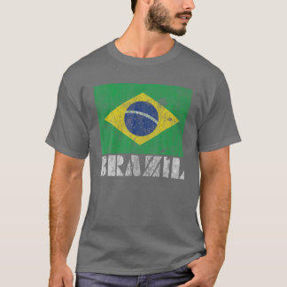 Brazilian Brazil Flag Vintage Country Souvenir Gif T-Shirt